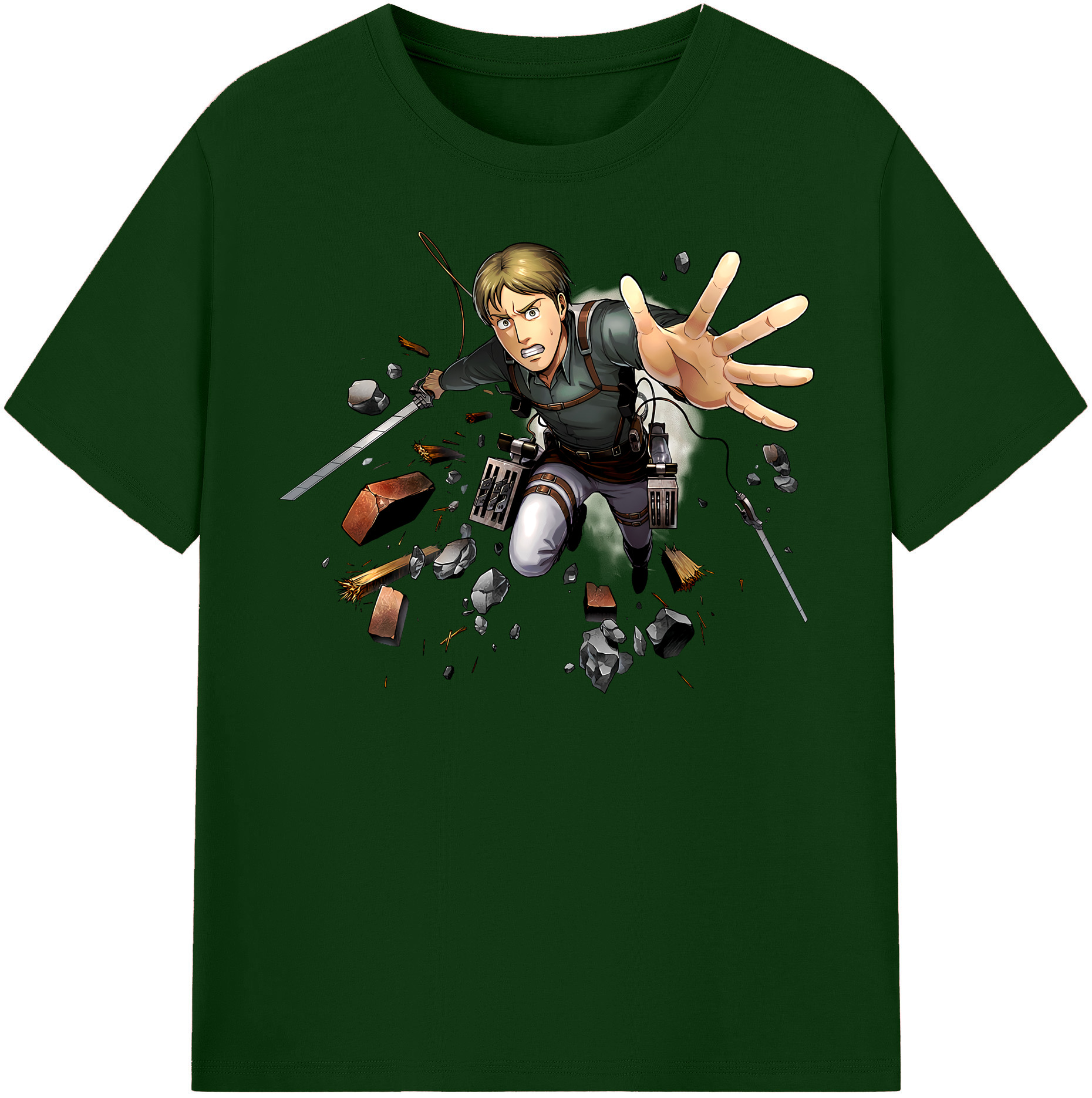 （画像用） 進撃の巨人 Attack on Titan 綿100％半袖Tシャツ（フロントプリント）